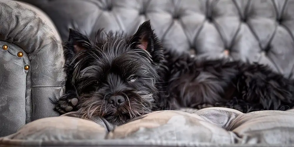 Affenpinscher sleeping