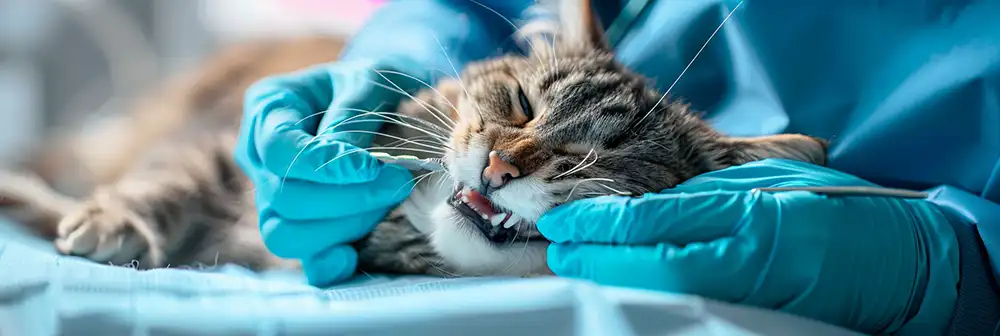 cat's teeth profesional dental cleaning