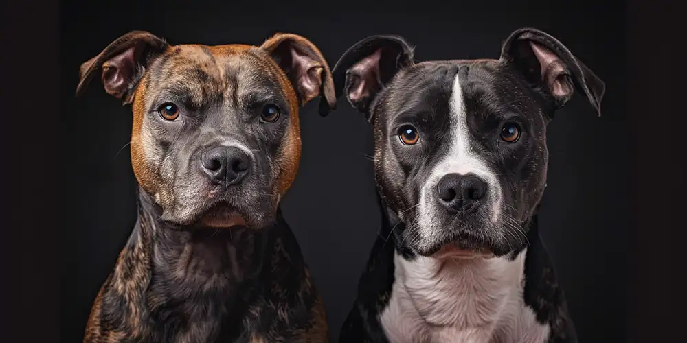 American Staffordshire Terrier and Staffordshire Bull Terrier