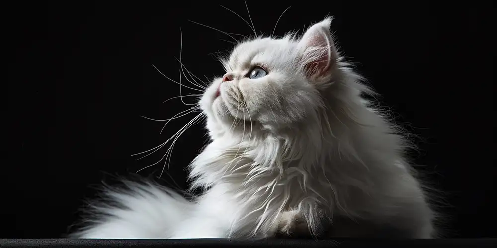 cute white persian cat