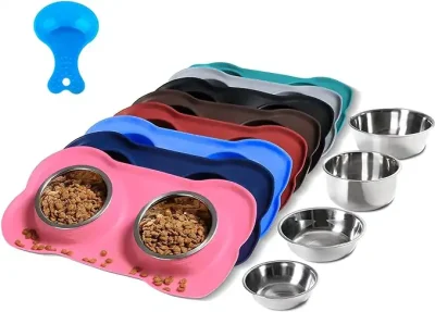 2 Stainless Steel Dog Bowl