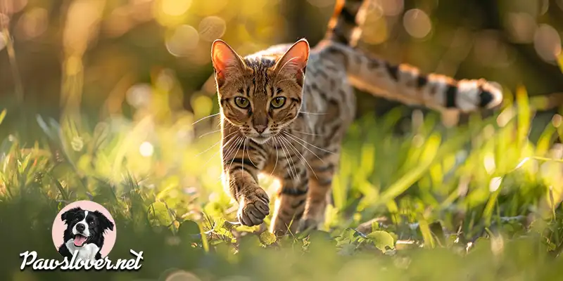 savannah cat in the grass